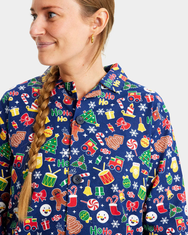 Womens Christmas Dream Blue Christmas Pyjama for Family