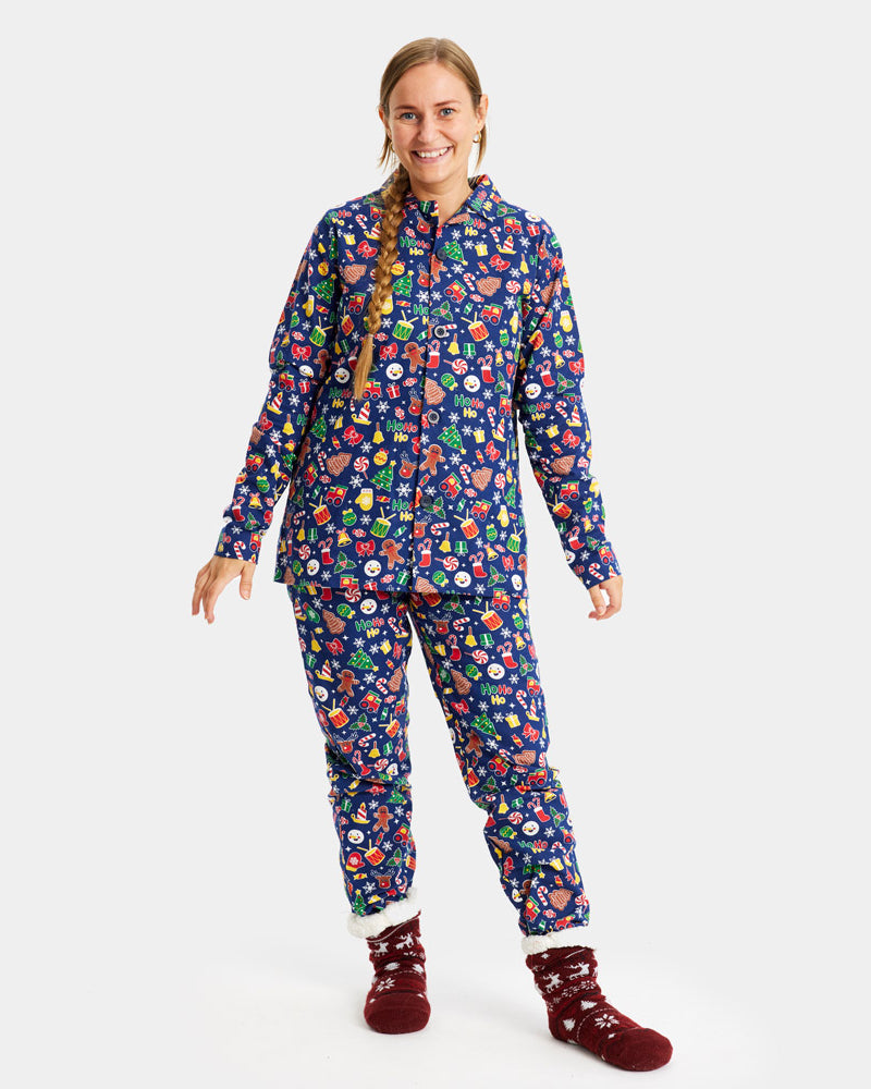 Christmas Dream Blue Christmas Pyjama Womens