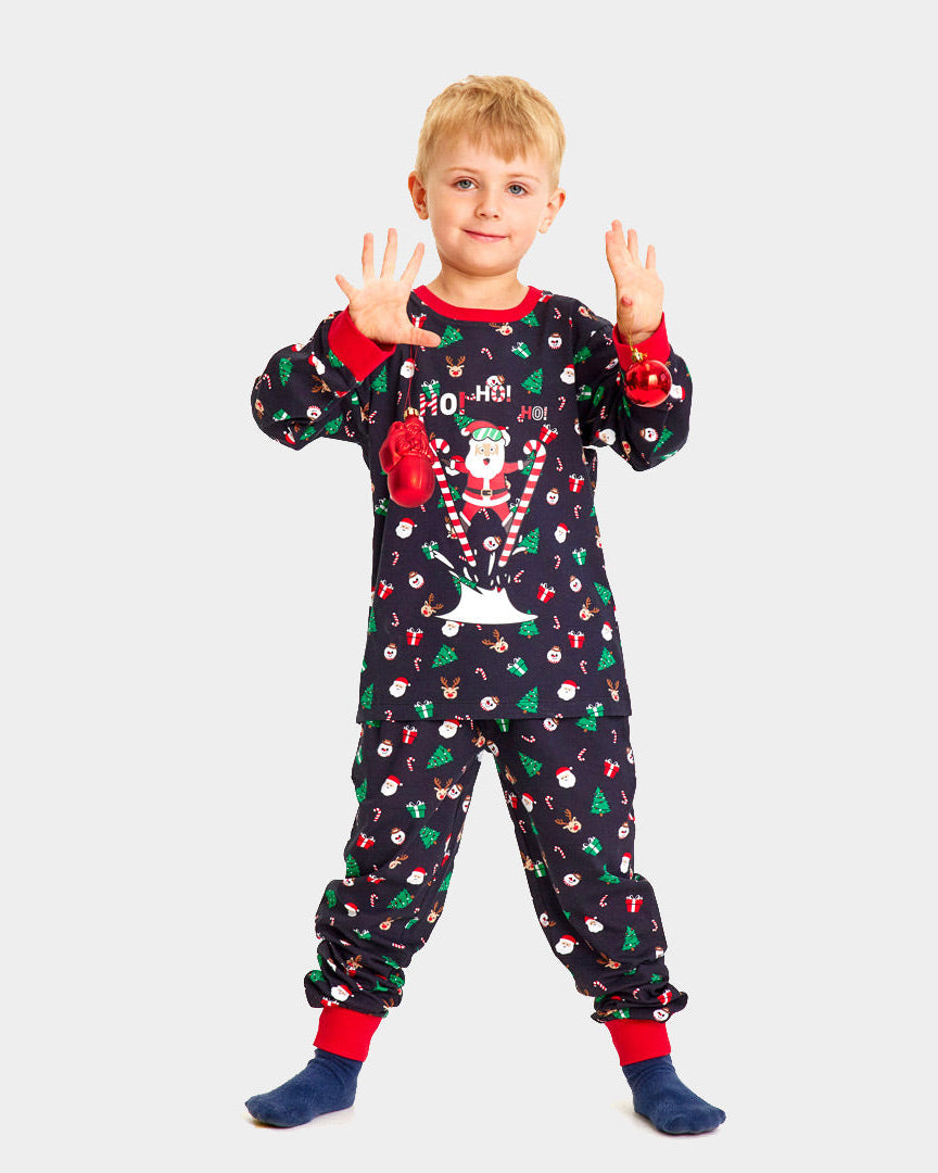 Christmas Pyjama for Children with Skiing Santa