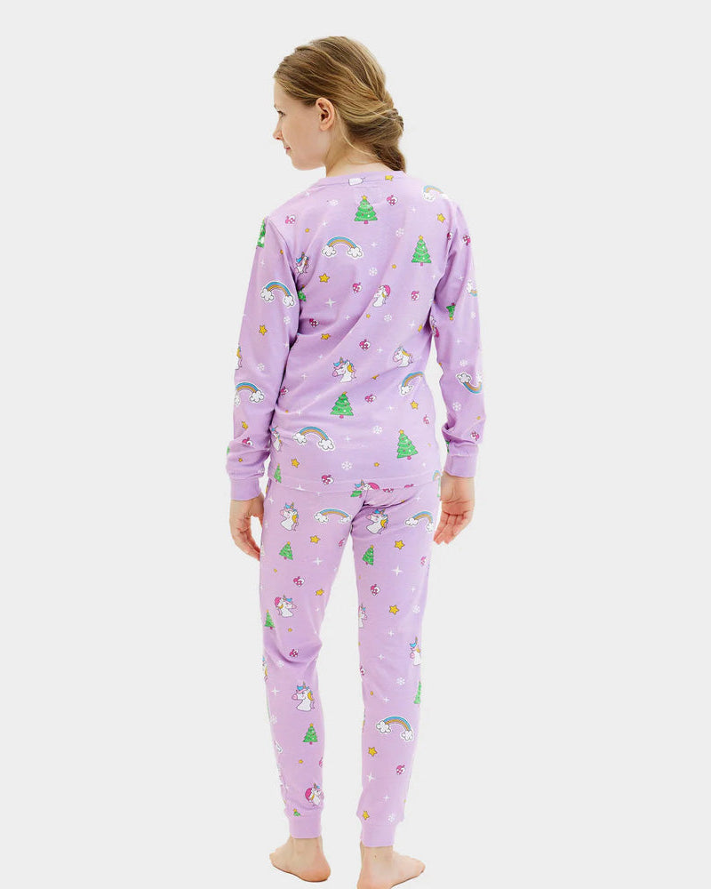 Christmas Pyjama Boys Girls Children with Unicorns
