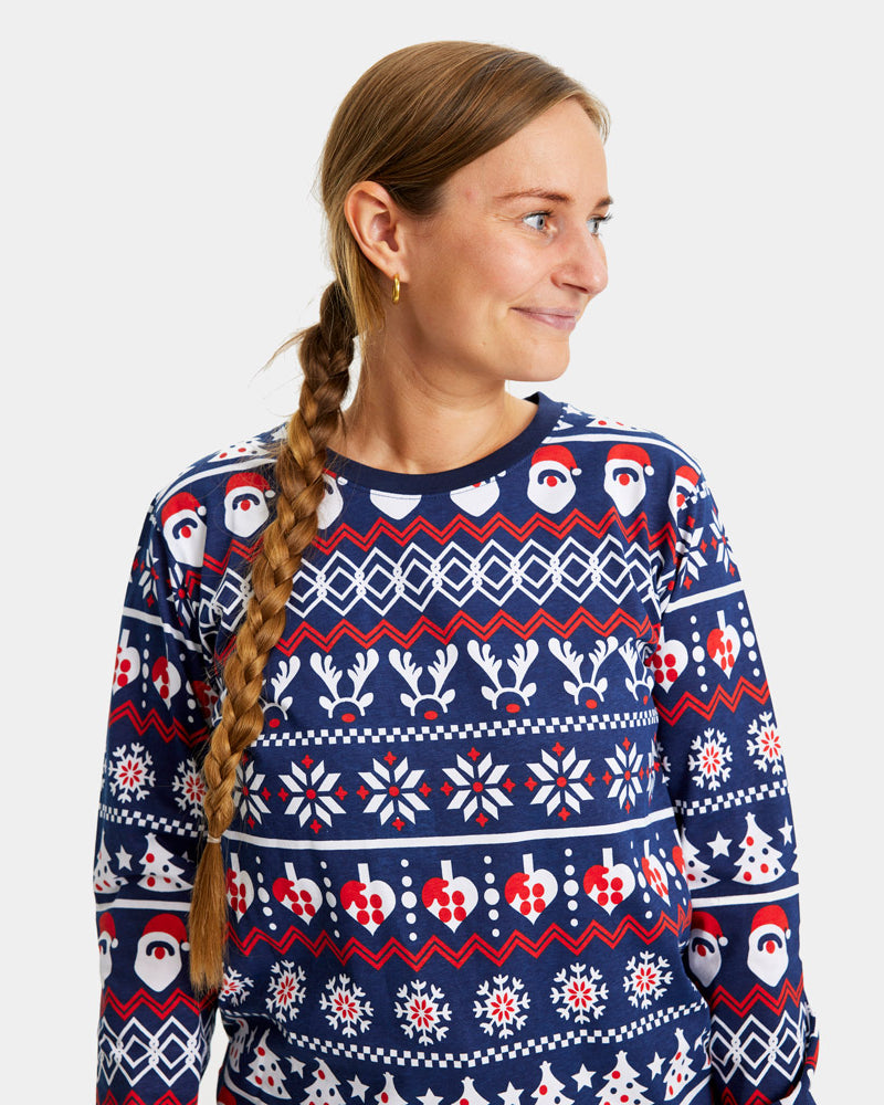 Christmas Pyjama family Womens Santa, Reindeers and Hearts