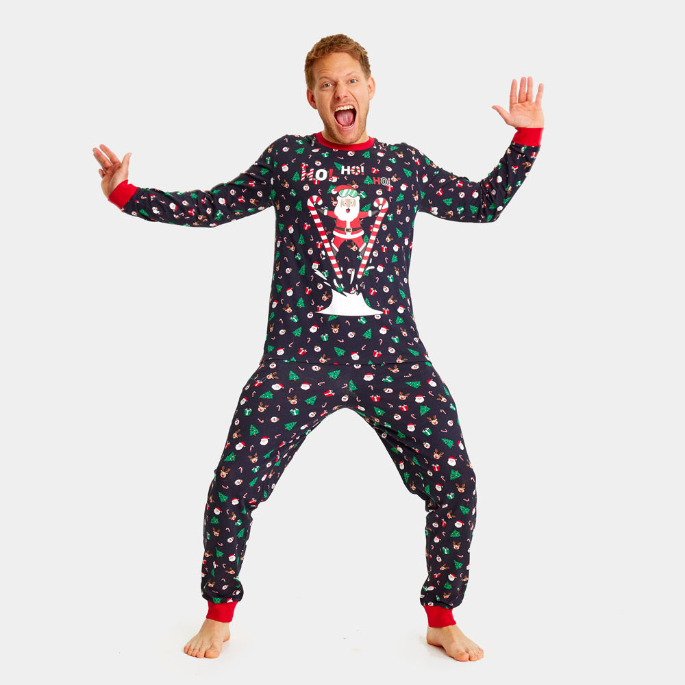 Christmas Pyjama for Men with Skiing Santa