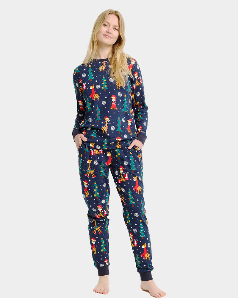 Christmas Pyjama for Women with Giraffes