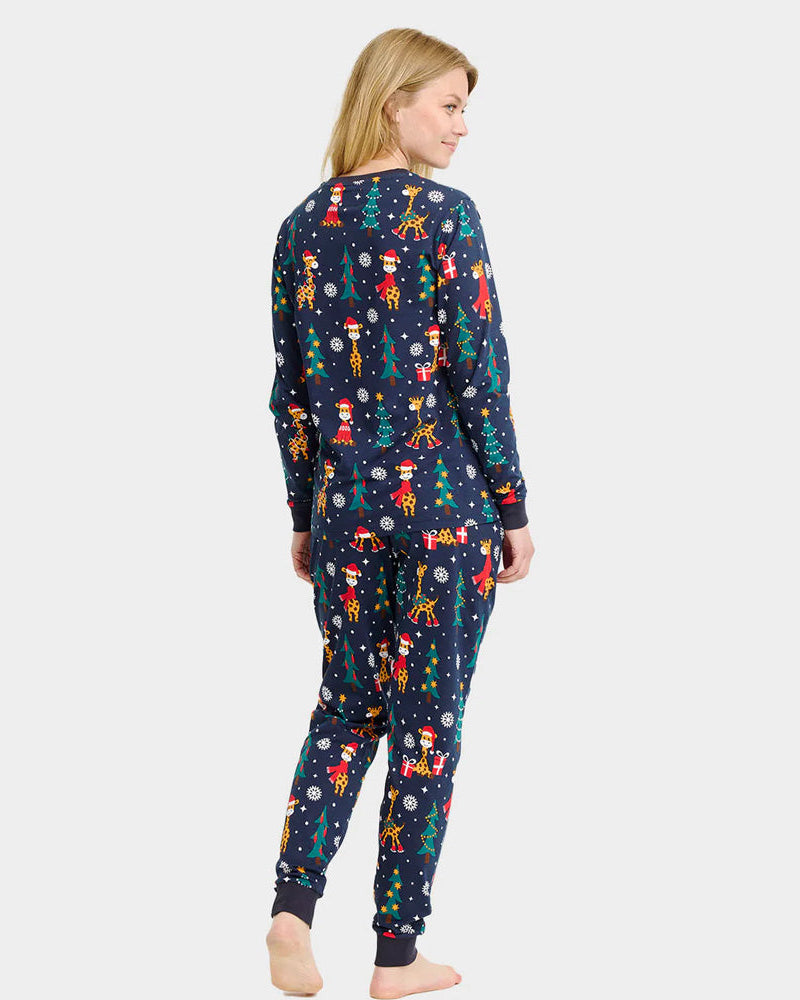 Christmas Pyjama for Women and Men with Giraffes