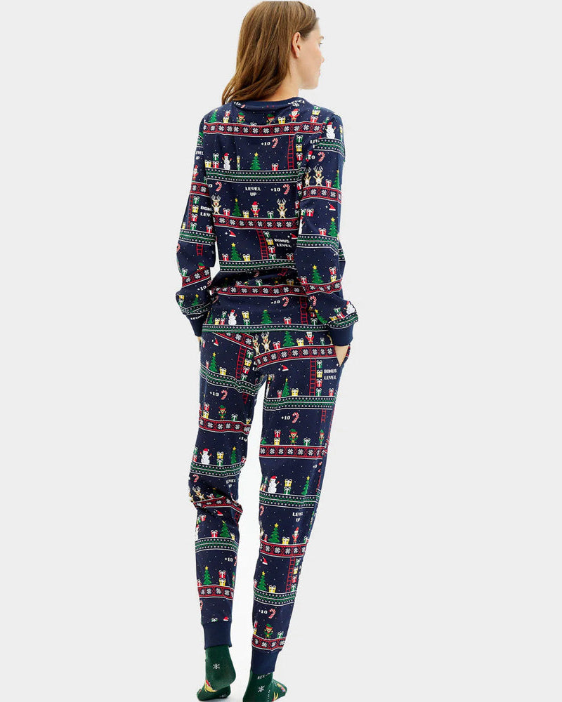 Christmas Pyjama for Women and Men Vintage Gaming