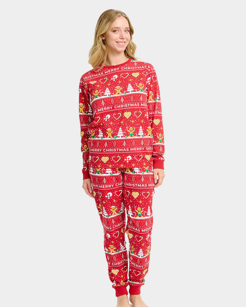 Gingercookies Red Christmas Pyjama for Women