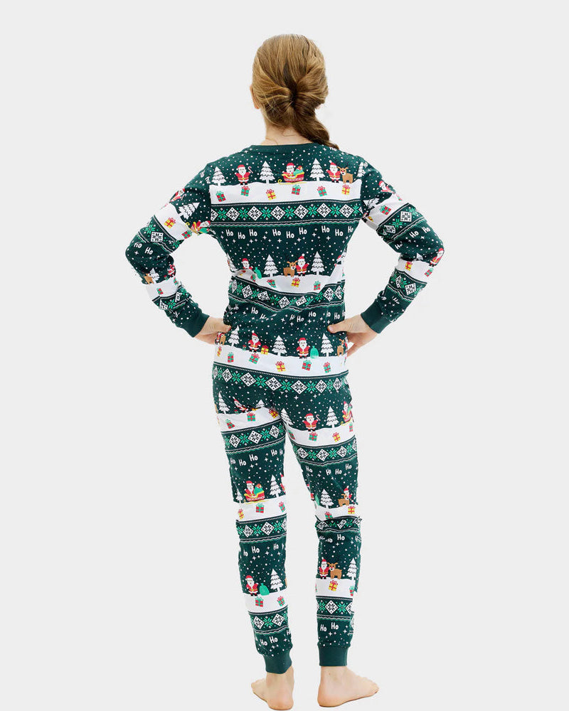 Girl Jolly Green Christmas Pyjama for Children