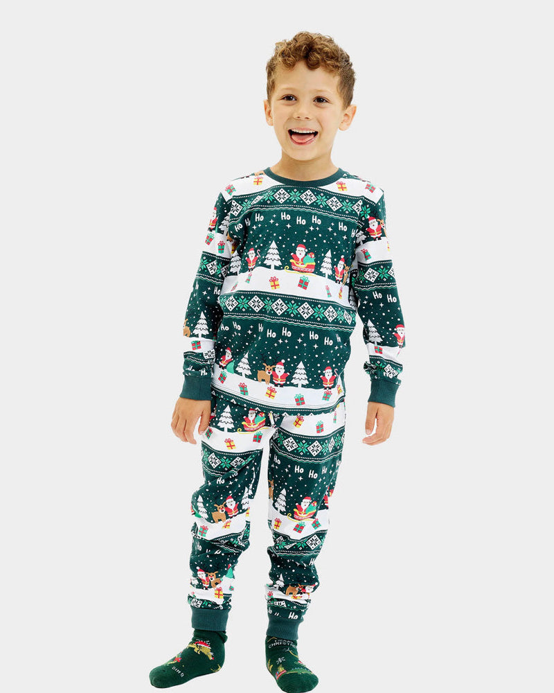 Jolly Green Christmas Pyjama for Family Boy