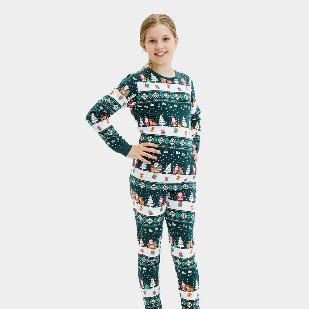 Jolly Green Christmas Pyjama for Family Girl