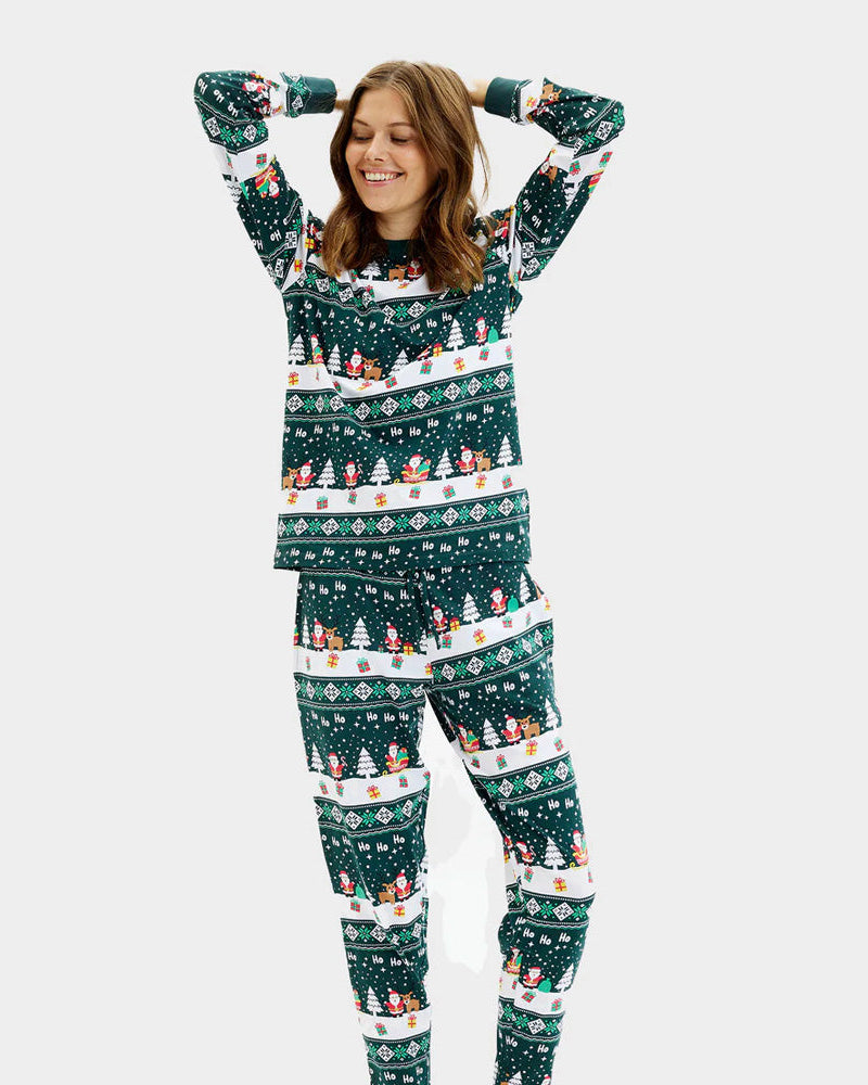 Jolly Green Christmas Pyjama for Women