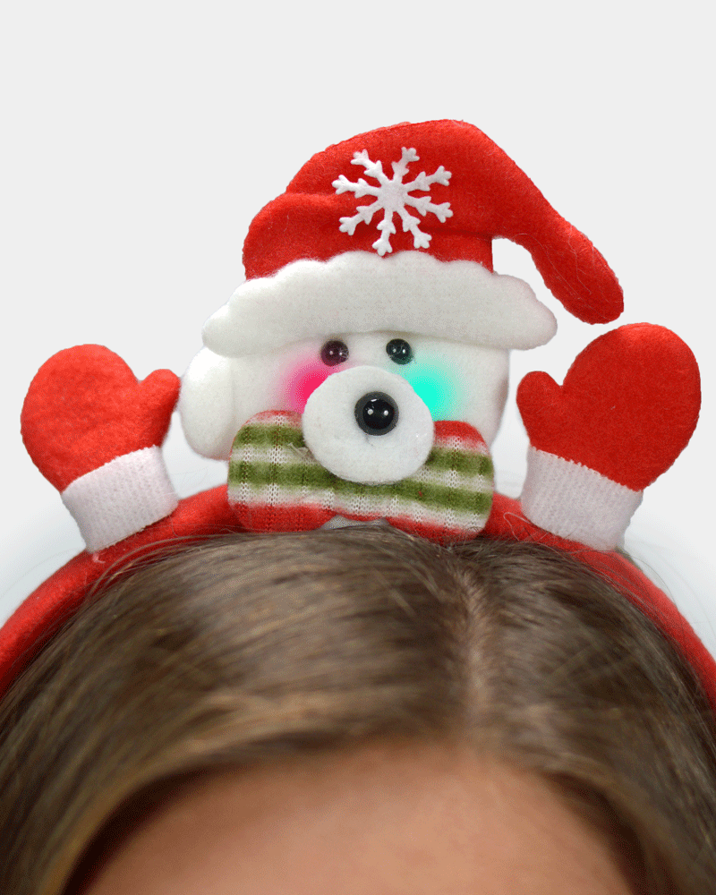 LED Light-up Polar Bear Christmas Headband