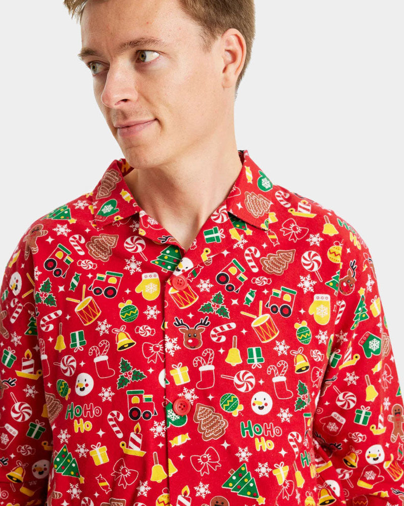 Mens Christmas Dream Red Christmas Pyjama