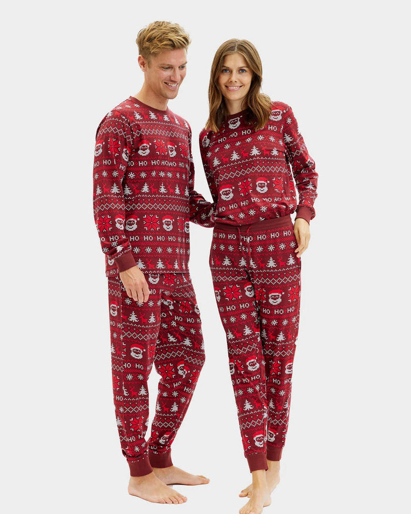 Red Christmas Pyjama for Women and Men Ho Ho Ho
