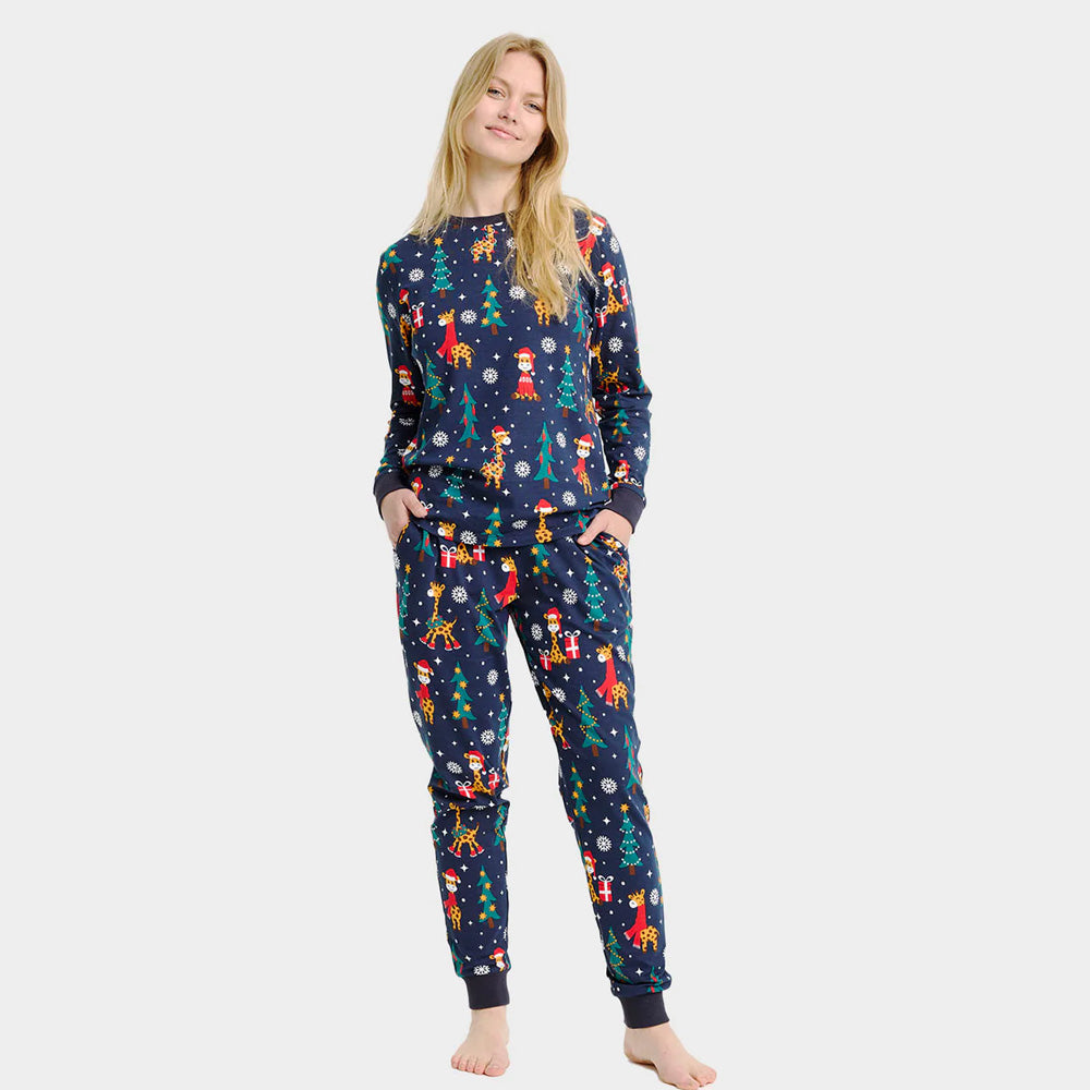 Christmas Pyjama for Family with Giraffes Women
