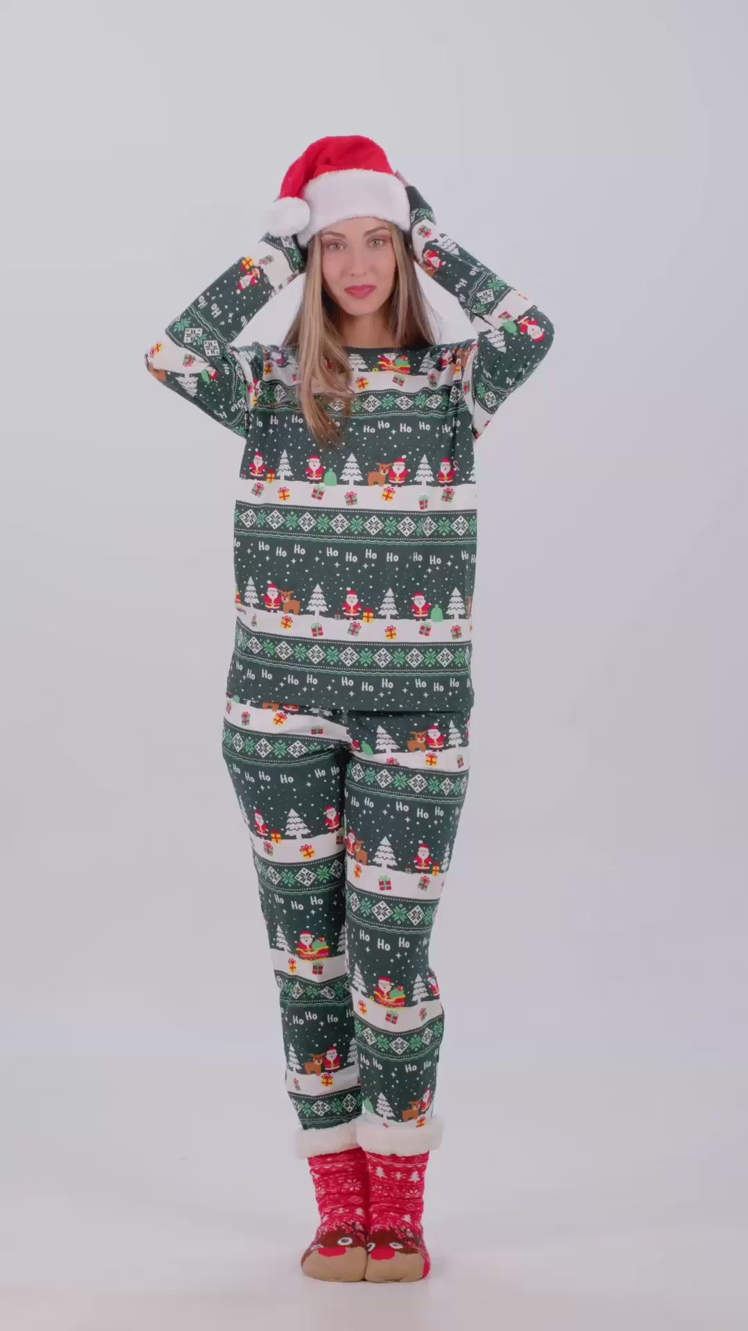 Jolly Green Organic Cotton Christmas Pyjamas for Women and Men