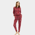 Red Christmas Pyjama for Women Ho Ho Ho
